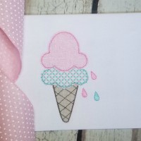 Ice Cream Cone Machine Applique Design